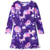 imageThe Childrens Place Girls Long Sleeve NightgownPurple Unicorns
