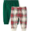 Green/Red Plaid 2-pack