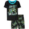 imageThe Childrens Place boys Snug Fit 100 Cotton Short Sleeve Top and Pants 2 Piece Pajama SetGamer Epic Skills