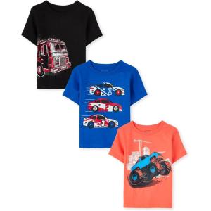 imageThe Childrens Place Baby Boys Graphic TShirts 3PackFire TruckTruckCars