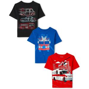 imageThe Childrens Place Baby Boys Graphic TShirts 3PackFiretuckAmbulanceTrucks