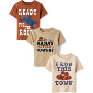 imageThe Childrens Place Baby Boys Graphic TShirts 3PackRodeoMamas CowboyRun Town