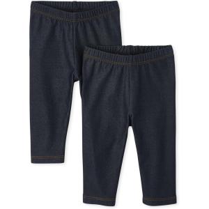 imageThe Childrens Place Baby Girls Capri Leggings 2 PackIndigoIndigo 2pack