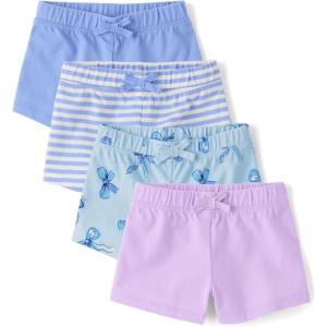 imageThe Childrens Place Baby Girls and Toddler Assorted Knit ShortsBows 4pack