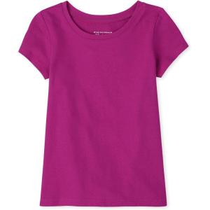 imageThe Childrens Place Baby Girls and Toddler Basic Short Sleeve Layering TShirtsAurora Pink Single