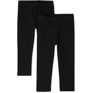 imageThe Childrens Place Baby Girls and Toddler Leggings 2PackBlackBlack 2pack