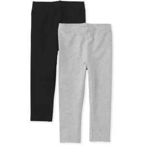 imageThe Childrens Place Baby Girls and Toddler Leggings 2PackBlackSmoke Gray 2pack