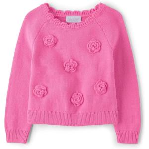 imageThe Childrens Place Baby Girls and Toddler Long Sleeve Crew Neck Pullover SweaterJazzberry