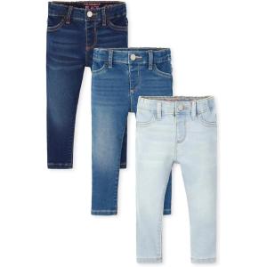 imageThe Childrens Place Baby Girls and Toddler SuperSoft Stretch DenimBrooke Ice Reflection Blue 3pack