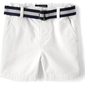 imageThe Childrens Place BabyBoys and Toddler Belted Chino ShortsSimply White