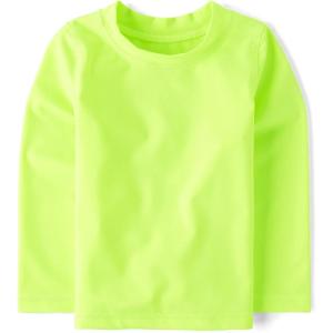 imageThe Childrens Place BabyBoys and Toddler Long Sleeve RashguardNeon Lime
