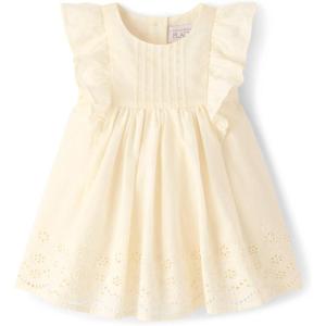 imageThe Childrens Place BabyGirls and Newborn Casual Short Sleeve Dress with Diaper CoverFair Ivory
