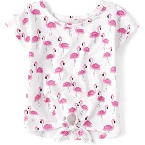 imageThe Childrens Place BabyGirls and Toddler Short Sleeve Everyday Casual Knit ShirtWhite