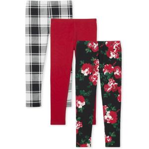 imageThe Childrens Place Big Girls Fashion Leggings Heather Grey 47827 Pack of 2 Large1012Black Roses Rose ParadePlaid 3pack