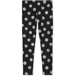 imageThe Childrens Place Big Girls Fashion Leggings Heather Grey 47827 Pack of 2 Large1012Glitter Black Smiley Face