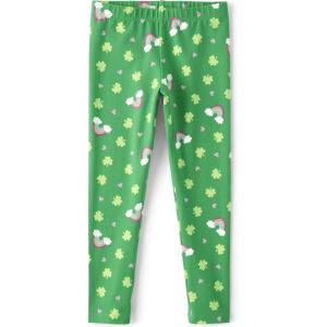 imageThe Childrens Place Big Girls Fashion Leggings Heather Grey 47827 Pack of 2 Large1012St Patricks Day Green