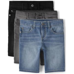 imageThe Childrens Place Boys Denim ShortsBarlow WashFlint WashTeach Wash 3pack