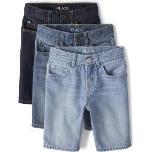 imageThe Childrens Place Boys Denim ShortsDark Wash 3pack