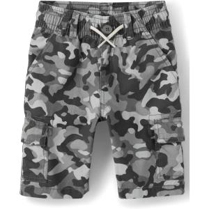 imageThe Childrens Place Boys Pull on Cargo ShortsGrey Camo