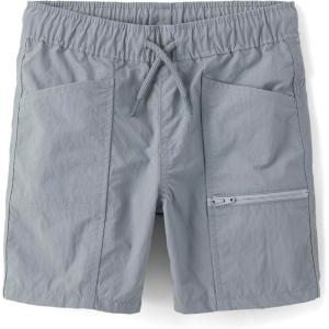 imageThe Childrens Place Boys Quick Dry Pull on Cargo Shorts 55Fin Gray