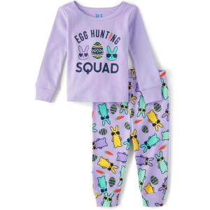 imageThe Childrens Place Easter Family Matching Snug Fit Cotton PajamasPurple Bunny