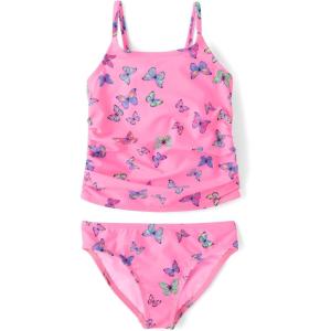 imageThe Childrens Place Girls 2Piece Tankini SwimsuitNeon Happy Pink