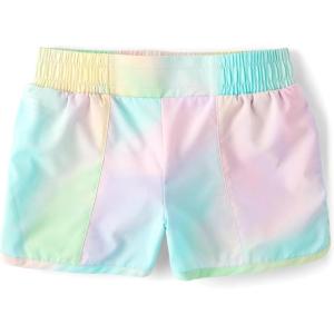 imageThe Childrens Place Girls Active Quick Dry Lined ShortsMulticolor Tie Dye