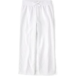 imageThe Childrens Place Girls LinenBlend Wide Leg Beach PantsWhite