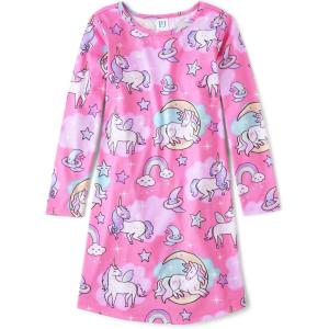 imageThe Childrens Place Girls Long Sleeve NightgownNeon Peony Unicorn