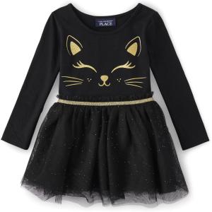 imageThe Childrens Place baby girls Heart Mesh Tutu DressBlack Cat