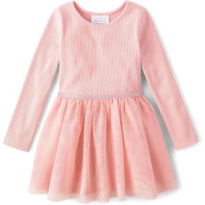 imageThe Childrens Place baby girls Heart Mesh Tutu DressGlitter Lt Plum