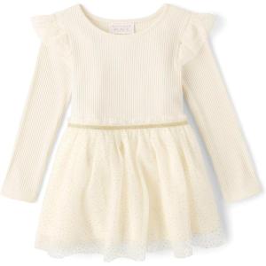 imageThe Childrens Place baby girls Heart Mesh Tutu DressWhite Daisy