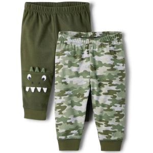 imageThe Childrens Place babyboys Cotton PantsDino Camo 2 Pack