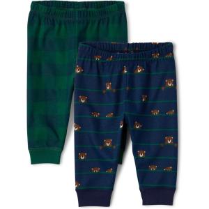imageThe Childrens Place babyboys Cotton PantsTidal BearsTidal Plaid 2 Pack