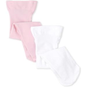 imageThe Childrens Place babygirls Tights 2packShellWhite 2 Pack