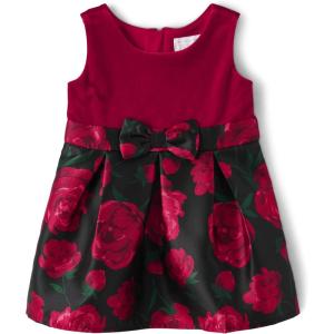 imageThe Childrens Placeand Toddler Short Sleeve Dressy DressBerry Jam Floral