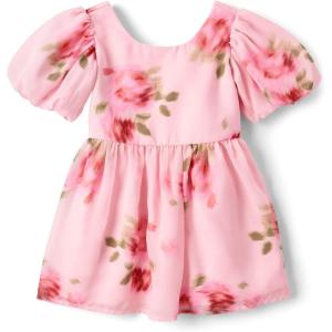 imageThe Childrens Placeand Toddler Short Sleeve Dressy DressPink Floral