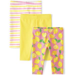imageand Toddler Capri Leggings MultipacksLemon Daisies 3pack