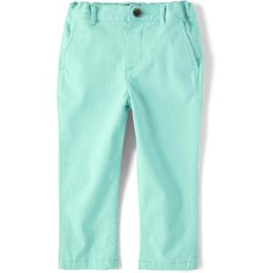 imageand Toddler Stretch Straight Chino PantsMellow Aqua