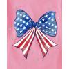 imageThe Childrens Place BabyGirls and Toddler All HolidaysBirthdays Short Sleeve Graphic TShirts2 PackAmericatAmerican Flag Bow