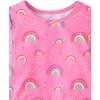 imageThe Childrens Place Boys and Toddler Short Sleeve Rashguard SwimsetRainbow Pink