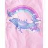 imageThe Childrens Place Girls SportsTrendsIcons Short Sleeve Graphic TShirts3 PackDolphinHeartAloha