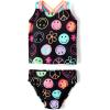 imageThe Childrens Place Baby Girls and Toddler 2 Piece Tankini SwimsuitBlack Doodle Icons