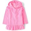 imageThe Childrens Place Baby Girls and Toddler Hooded Swim CoverupHappy Pink Long Sleeve