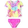 imageThe Childrens Place Boys and Toddler Short Sleeve Rashguard SwimsetHeart Tie Dye