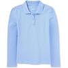 imageThe Childrens Place Girls Long Sleeve Pique PoloDaybreak