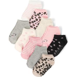 imageThe Childrens Place Baby Girls Heart Ankle SocksCritter 10pack