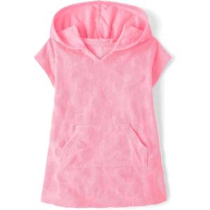 imageThe Childrens Place Baby Girls and Toddler Hooded Swim CoverupPrincess Pink Terry