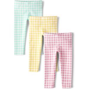 imageThe Childrens Place Baby Girls and Toddler Printed Leggings MultipacksPrinted Gingham 3pack
