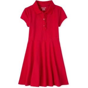 imageThe Childrens Place Girls Pique Polo DressRuby